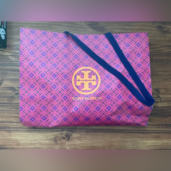 Tory Burch  Authentic Empty Paper Gift Shopping Bag with fabric - Picture 6 of 8